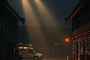 《旧城新火》横版封面，旧街霓虹与新式招牌