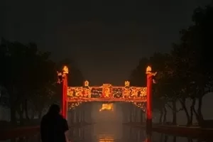 《第七码头》横版封面，夜色码头与双线时间刻度