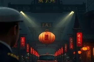 《零点快递》横版封面，午夜街灯与疾驰包裹